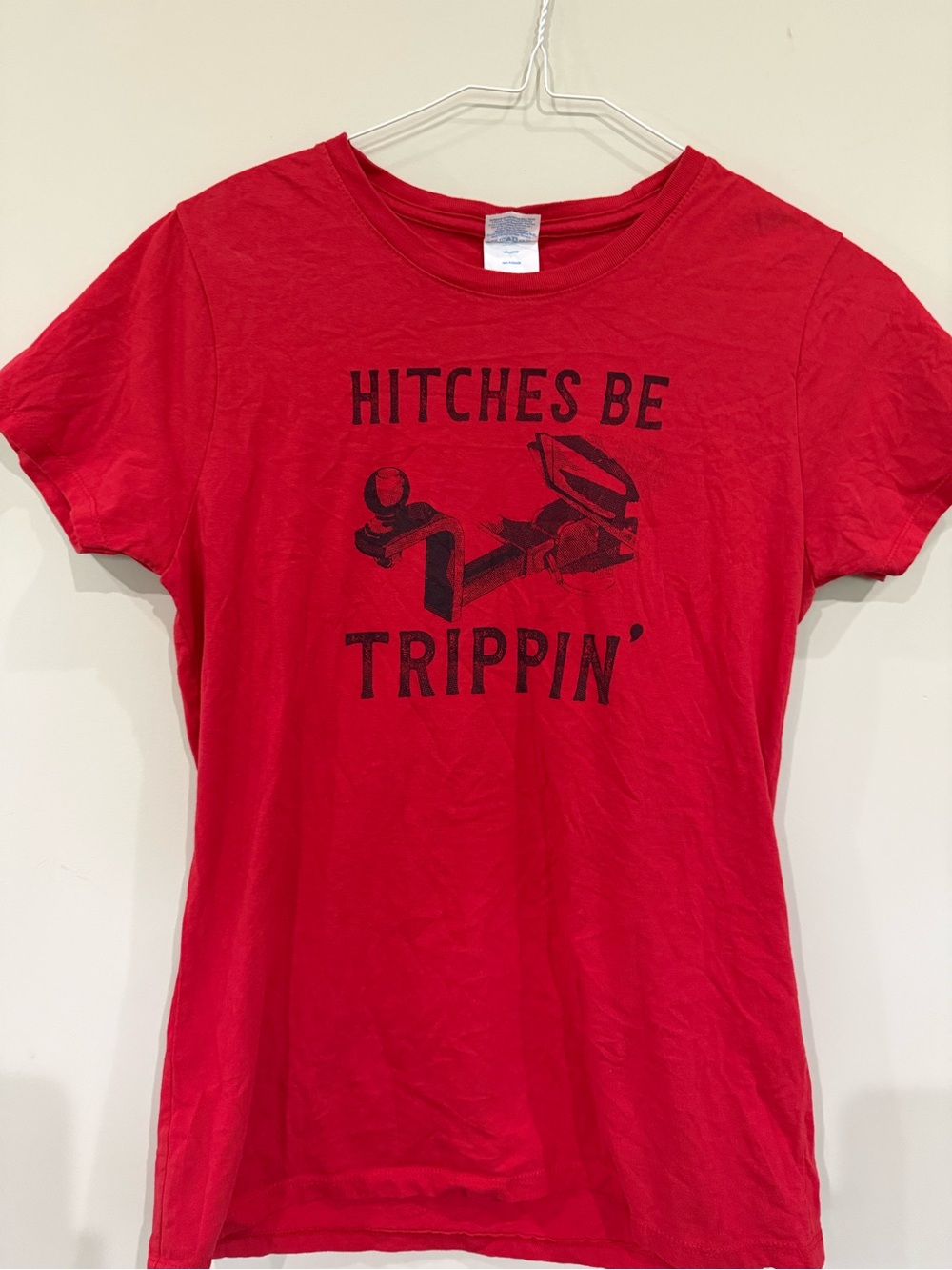 Hitches Be Trippin' Red Graphic Short Sleeve Tee